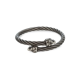 Luxe Titanium Cable Cuff Bracelet