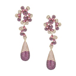The Luxe Collection Lo Lo Cubic Zirconia Purple Drop Earrings