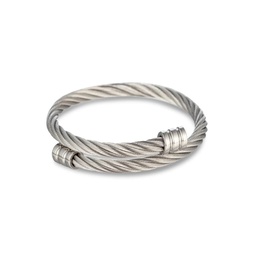Luxe Nicky Titanium Cable Cuff Bracelet