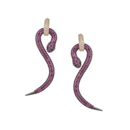Luxe Purple Mamba Two-Tone Cubic Zirconia Drop Earrings