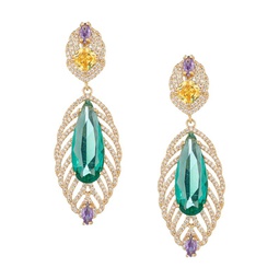 The Luxe Collection Billie 18K Goldplated & Cubic Zirconia Statement Drop Earrings
