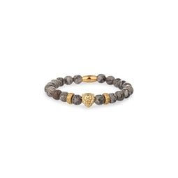 The Luxe Collection Gold Lion Agate Bracelet