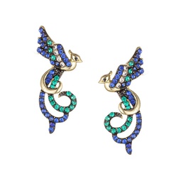 Luxe Cubic Zirconia Blue Bird Dangle Earrings