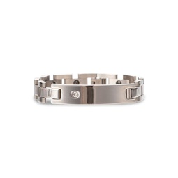 Cameron Titanium & Cubic Zirconia Chain-Link Bracelet