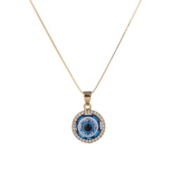 Alicaia Goldtone Sterling Silver, Brass, Cubic Zirconia & Evil Eye Pendant Necklace