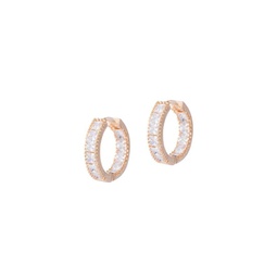 Luxe Goldtone & Crystal Huggie Earrings