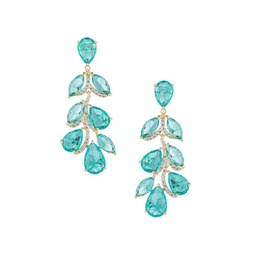 Luxe Lili Cubic Zirconia Vine Leaf Drop Earrings