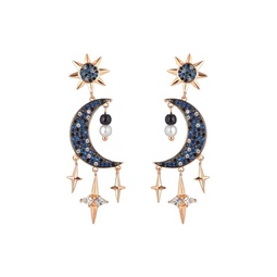 Night Moon Cubic Zirconia Drop Earrings