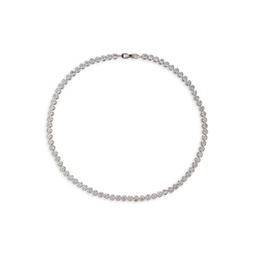 Luxe Everly Rhodium Plated & Cubic Zirconia Tennis Necklace