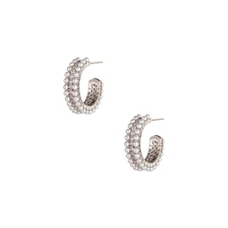 Luxe Shirin Cubic Zirconia Half Hoop Earrings