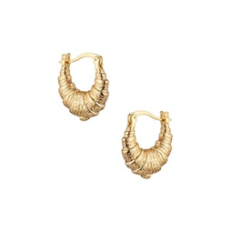 Luxe 18K Goldplated Shabnam Croissant Huggie Earrings