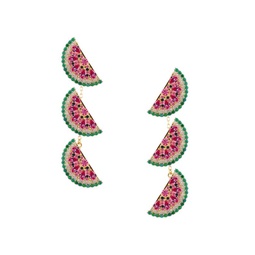 Cubic Zirconia Watermelon Dangle Earrings