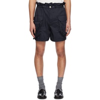 Navy Pigment Dyed Shorts 241647M193000