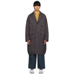 Gray Pocket Coat 241647M176001