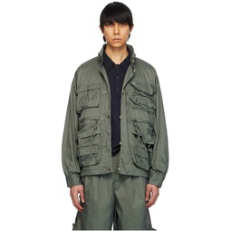 Green Utility Jacket 241647M180002