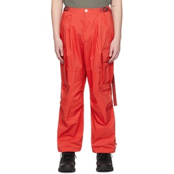 Red Relaxed Fit Cargo Pants 231647M188003