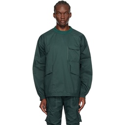 Green Drawstring Sweatshirt 241647M204000