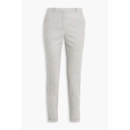 Bead-embellished wool-blend tapered pants