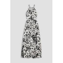 La Piedra cutout floral-print linen maxi dress