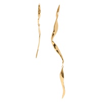 Gold Blade Drops Earrings 241069F022016
