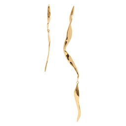 Gold Blade Drops Earrings 241069F022016