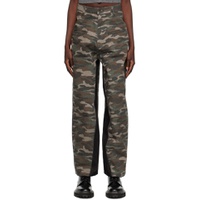 SSENSE Exclusive Khaki Camouflage Trousers 222866F087000