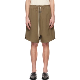 Brown Relaxed Shorts 241782M193008