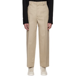 Beige Relaxed Fit Trousers 231782M191002