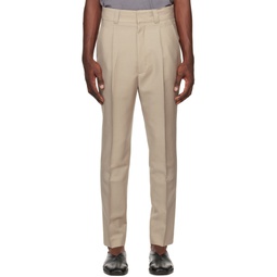 Beige Suit Trousers 231782M191008