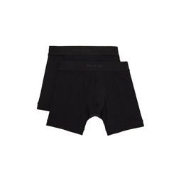 Two Pack Black Boxers 222782M216001