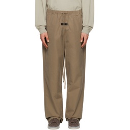 Brown Relaxed Track Pants 222161M191011