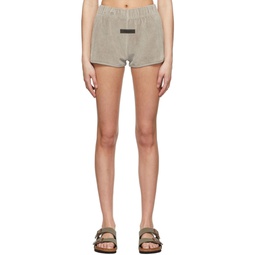 Taupe Cotton Shorts 221161F088010