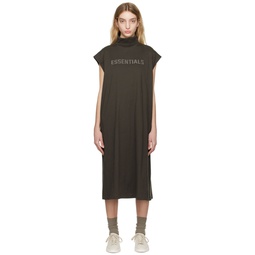 Gray Sleeveless Midi Dress 231161F052023