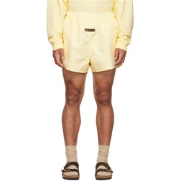 Yellow Nylon Shorts 222161M193019