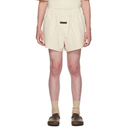 Off White Cotton Shorts 222161M193007