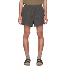 Gray Cotton Shorts 222161M193016
