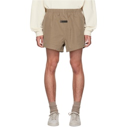 Brown Cotton Shorts 222161M193015