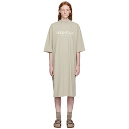 Gray Short Sleeve Midi Dress 222161F052005
