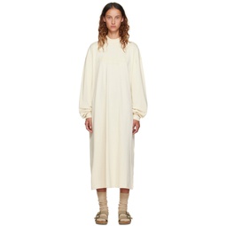 Off White Long Sleeve Midi Dress 222161F052001