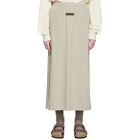 Gray Cotton Midi Skirt 222161F092001