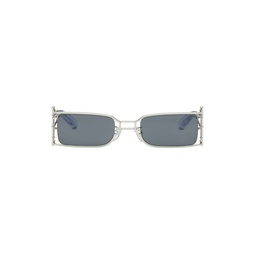 SSENSE Exclusive Silver Bamboo Sunglasses 241107M134003