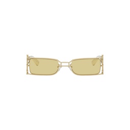 SSENSE Exclusive Gold Bamboo Sunglasses 241107M134005