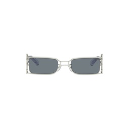 SSENSE Exclusive Silver Bamboo Sunglasses 241107F005003