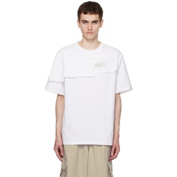 White Layered T Shirt 232107M213006