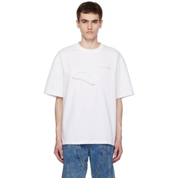 White Layered T Shirt 232107M213008