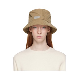 Khaki Quilted Bucket Hat 222107F015001