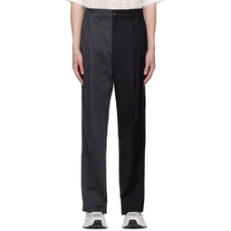 SSENSE Exclusive Black   Gray Trousers 231107M191021