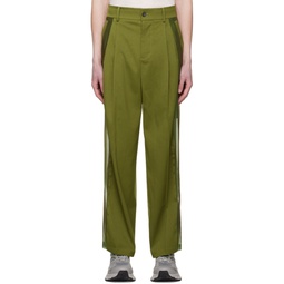 Green Paneled trousers 231107M191002
