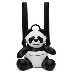 Black   White Panda Backpack 241107M166000