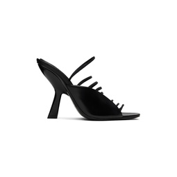 Black Ultra Fine Mini Straps Sandals 231270F125008